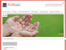 Tablet Screenshot of fundacja-onkologiczna.pl